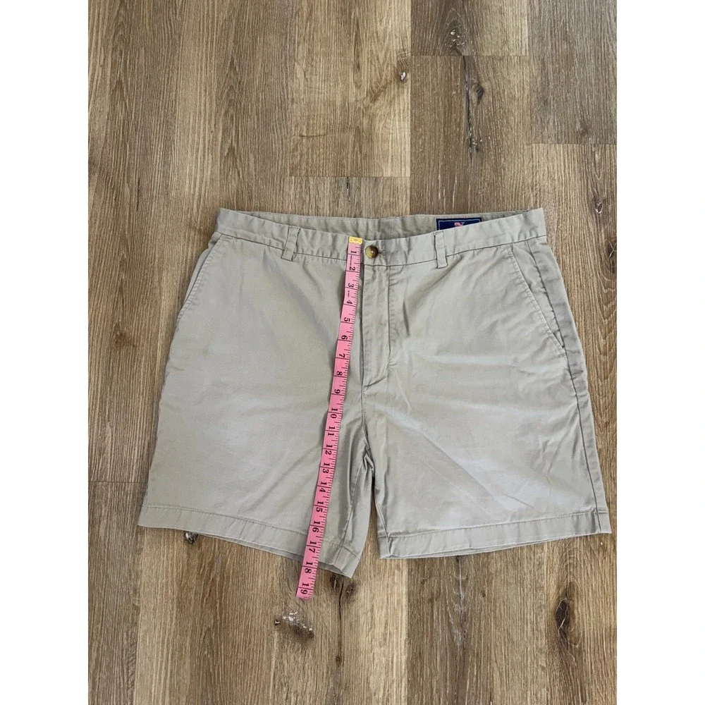 Vineyard Vines Breaker Shorts Mens 38 Tan Khaki Cotton Stretch Preppy Chino Golf